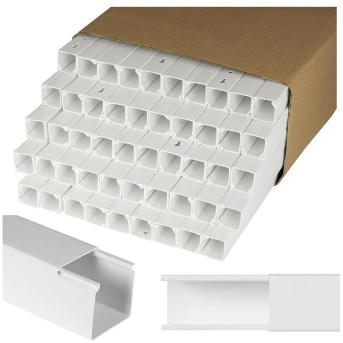 Listwa elektroinstalacyjna kanał kablowy BKK 25x25mm korytko z pokrywą KARTON=130m (65szt) NEKU - obrazek 1