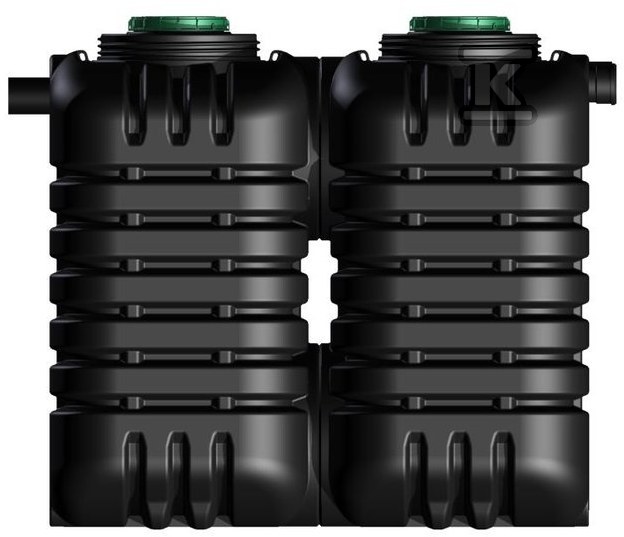 Osadnik gnilny PEHD EPURBLOC (RLM: 10 użytkowników) 5000L, 2-komorowy, wlot D160 W-208 - obrazek 1
