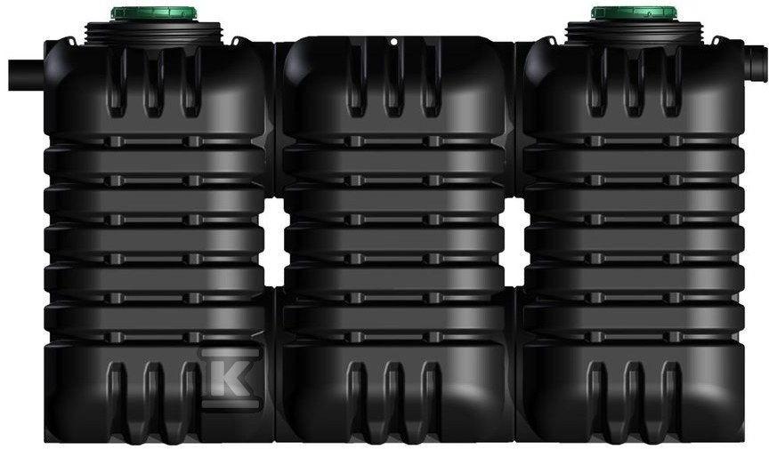 Osadnik gnilny PEHD EPURBLOC (RLM: 16 użytkowników) 7500L, 3-komorowy, wlot D160 W-209 - obrazek 1