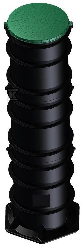 Zbiornik technologiczny / pompowni / studni chłonnej PEHD 740×740 SL-TECH, D740mm, pojemność 900L, H=2370mm, podziemny, cylindryczny, nadbudowa D700 H550 (kod M-189-T-1), z pokrywą nakładaną pełną D700 (kod M-189-P) W-156-9