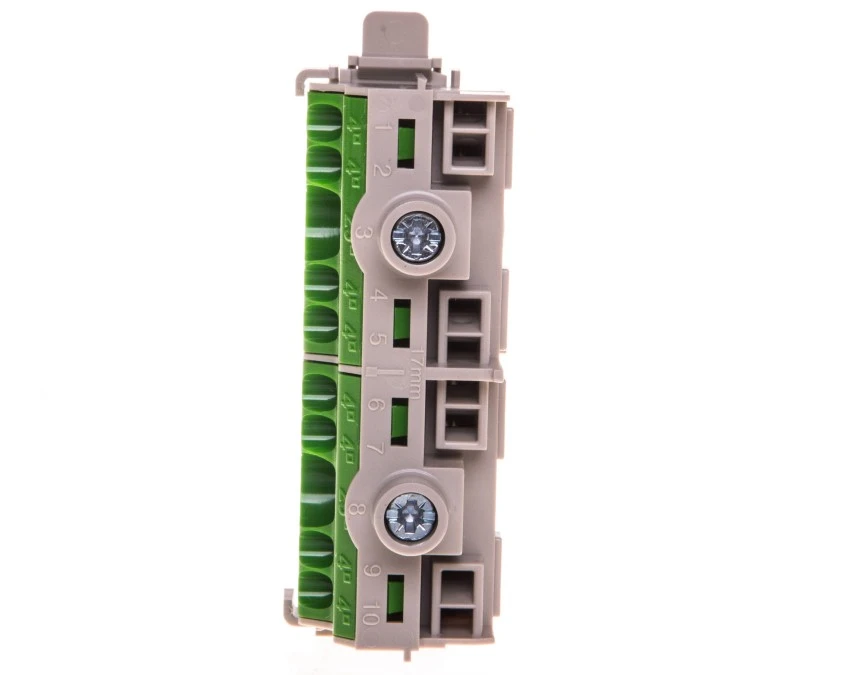 Listwa zaciskowa PE na szynę 80 A 2x25mm2 + 8x4mm2 Cu zielono‑szara FC PE 10 26001205 - obrazek 1