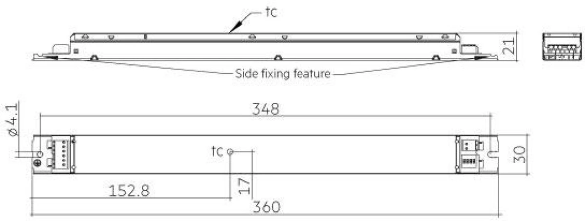 LC 100W 300‑1050mA 230V DA lp SNC4 Zasilacz LED liniowy stałoprądowy ściemnialny ESSENCE TRIDONIC ‑ 87501207 - obrazek 2