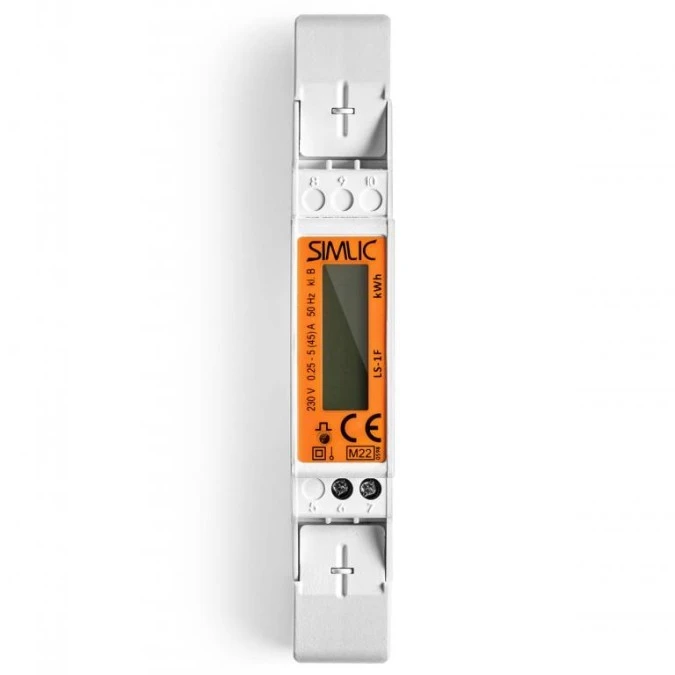 Licznik energii elektrycznej 1‑fazowy, cyfrowy, 45A, 230V z podświetlanym wyświetlaczem LS‑1F MID 85401010 - obrazek 2