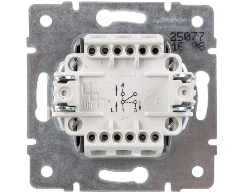 LOGI Łącznik żaluzjowy śrubowy 10AX 250V biały 021100102 25077 - obrazek 2