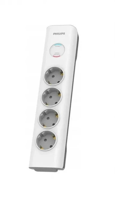 Listwa przepięciowa bez bolca pod biurko 4 gniazda schuko Philips SPN7040WA/58 - obrazek 2