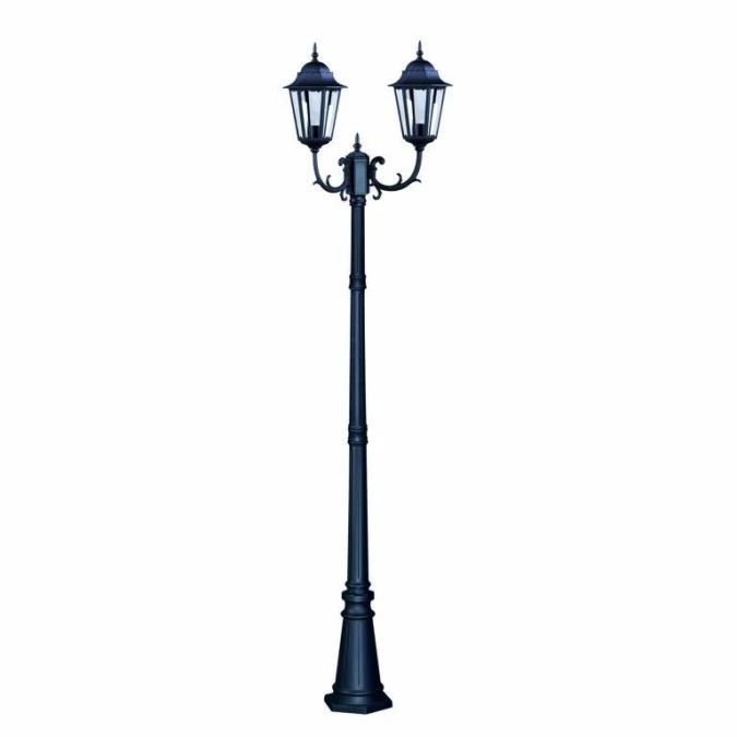 Latarnia ogrodowa zewnętrzna LOZANA, czarno złota IP44 na E27 243cm K‑7006A2/2 CZARNY Kaja Lighting