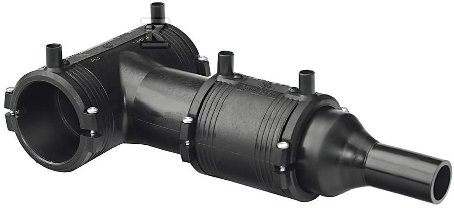 Trójnik elektrooporowy 90ST.-zestaw z elektromufą i elektroredukcją d180x110 PE100 SDR11 PN10 gaz/PN16 woda 193281033 - obrazek 1