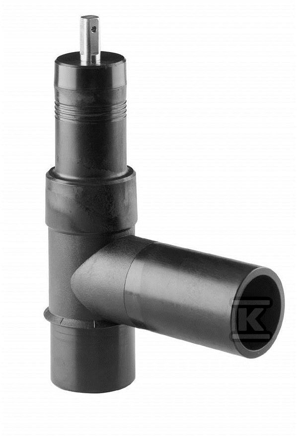 Zawór kątowy elektrooporowy z frezem, d63x32 PE100, SDR11, PN10 gaz/PN16 woda 193281605 - obrazek 1
