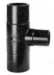 Trójnik doczołowy długi 90ST. d110x63 PE100, SDR11, PN10 gaz/PN16 woda, redukcyjny 753201028 - obrazek 1