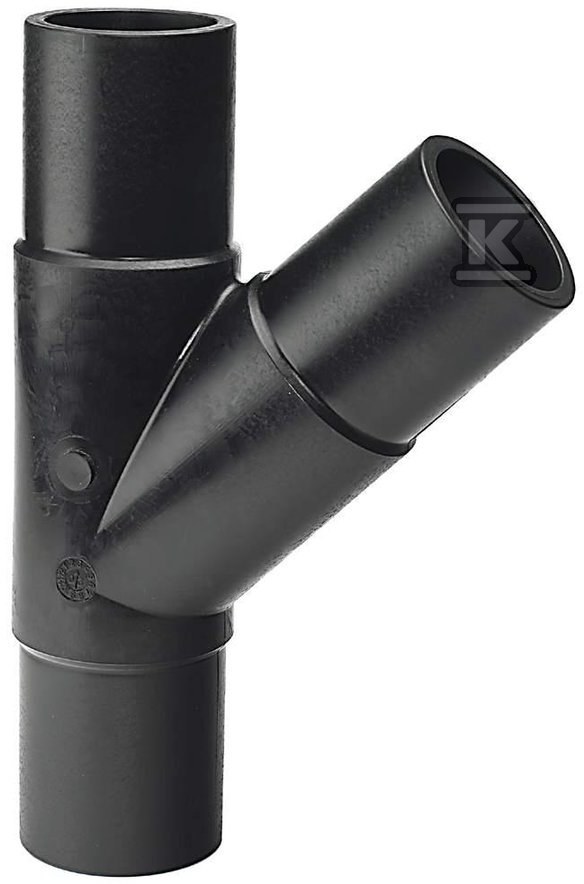 Trójnik doczołowy długi 45ST. d110 PE100, SDR17, PN5 gaz/PN10 woda, równoprzelotowy 753251064 - obrazek 1