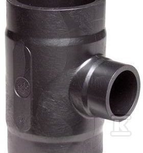 Trójnik doczołowy krótki 90ST. d90x63 PE100, SDR11, PN10 gaz/PN16 woda, redukcyjny 753208358 Trójnik doczołowy krótki 90ST. d90x63 PE100, SDR11, PN10 gaz/PN16 woda, redukcyjny 753208358