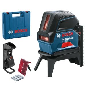 Bosch Professional Laser wielofunkcyjny GCL 2 15 (czerwona wiązka, do pracy w pomieszczeniach, punkty pionie, zasięg: m, 3 baterie AA, uchwyt obr. RM1, laserowa tabl. celown., pokrowiec, walizka) Bosch Professional Laser wielofunkcyjny GCL 2 15 (czerwona wiązka, do pracy w pomieszczeniach, punkty pionie, zasięg: m, 3 baterie AA, uchwyt obr. RM1, laserowa tabl. celown., pokrowiec, walizka)