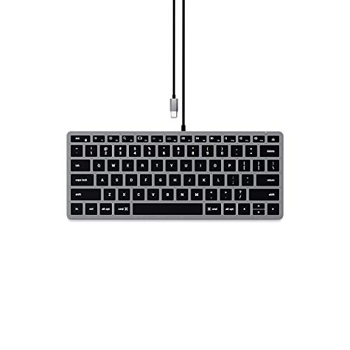 SATECHI Płaska Podświetlana Przewodowa Klawiatura W1 Podświetlane Klawisze I Złącze USB C Dla MacBook Pro/Air M2/ M1, iPad Mac Mini M2, iMac M1 (US Angielski QWERTY) SATECHI Płaska Podświetlana Przewodowa Klawiatura W1 Podświetlane Klawisze I Złącze USB C Dla MacBook Pro/Air M2/ M1, iPad Mac Mini M2, iMac M1 (US Angielski QWERTY)