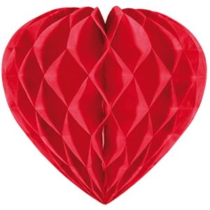 Dekoracja serce Honeycomb 30 cm czerwone Dekoracja serce Honeycomb 30 cm czerwone