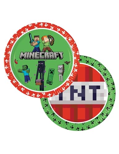 Talerzyki papierowe Minecraft, next generation, 23 cm, 8 szt. (plastic free) Talerzyki papierowe Minecraft, next generation, 23 cm, 8 szt. (plastic free)