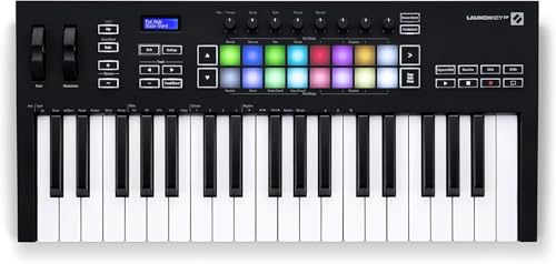 Novation Launchkey 37 (MK3) Kontroler klawiatury MIDI, bezproblemowa integracja z Ableton Live tryb Chord, Scale i arpeggiator. Wszystkie programy potrzebne do produkcji muzyki. Novation Launchkey 37 (MK3) Kontroler klawiatury MIDI, bezproblemowa integracja z Ableton Live tryb Chord, Scale i arpeggiator. Wszystkie programy potrzebne do produkcji muzyki.