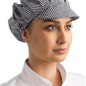 Odzież białych kucharzy B257 czapka z daszkiem w kratkę, jeden rozmiar, niebieski i biały
