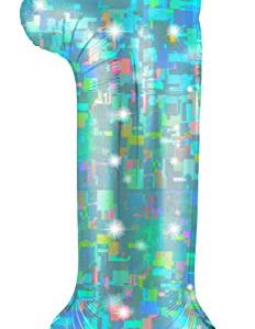 Folat Balon foliowy Cyfra 1 Galactic Aqua 101 cm Folat Balon foliowy Cyfra 1 Galactic Aqua 101 cm