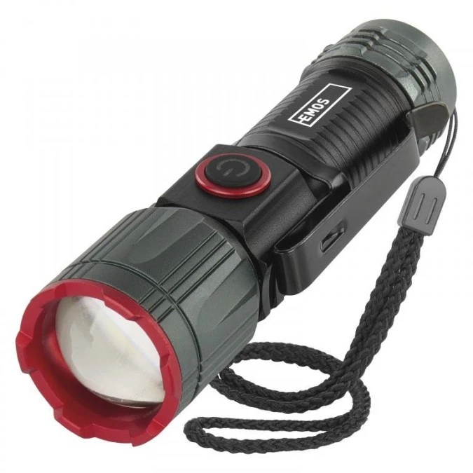 Latarka metalowa LED 300 lm, 700 mAh, ładowalna P3120 - obrazek 1
