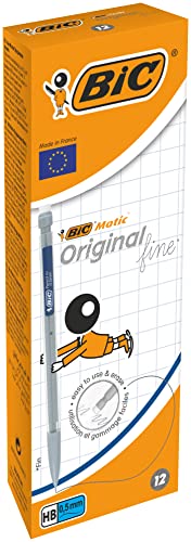 BIC Matic Original Fine 0.5mm HB Ołówek z gumką Pudełko 12szt - obrazek 1
