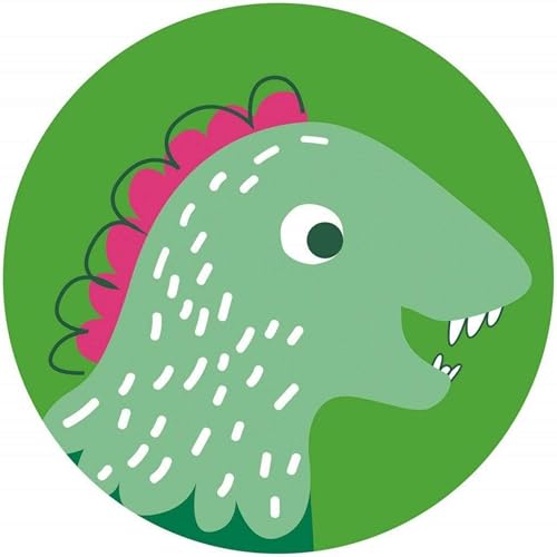 Komar DOT okrągła i samoprzylepna fototapeta z włókniny Little Dino Tyranno Ø 125 cm tapeta dziecięca, dinozaury, komiks, pokój dziecięcy, tatuaż ścienny D1 067 - obrazek 1
