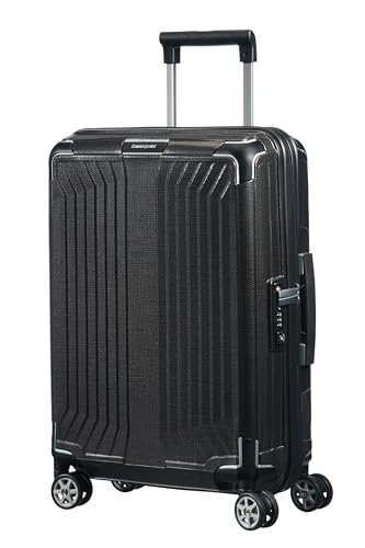 Samsonite Lite-Box walizka podręczna klasy premium 55 x 40 20 cm, kabinowa z twardą skorupą, zgodna wymogami linii Ryanair i EasyJet, lekka, 2,20 kg 38 l czarna