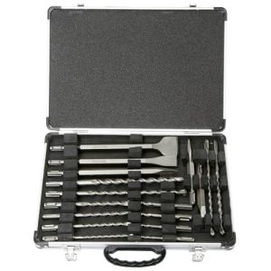 Makita D-42444 Zestaw Narzędzi Budowlanych, Niebiesko-Srebrny, 17 sztuk