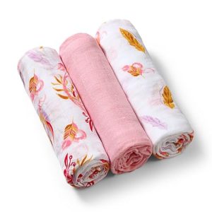 Pieluszki Bambusowe Pieluchy 3 Szt. Pudrowy Róż Babyono Pieluszki Bambusowe Pieluchy 3 Szt. Pudrowy Róż Babyono