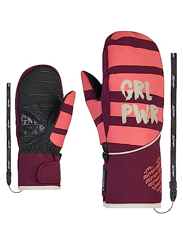 Ziener Dziewczęce rękawiczki narciarskie LIWANI/sporty zimowe wodoszczelne, Primaloft, modne, Velvet Red, 7