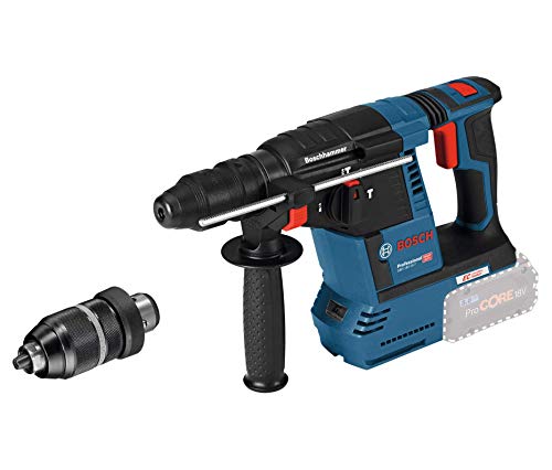 Bosch Professional system 18V: akumulatorowy młot udarowo obrotowy GBH 18V 26 F (wymienny uchyt SDS plus, ogranicznik głębokości) - obrazek 1