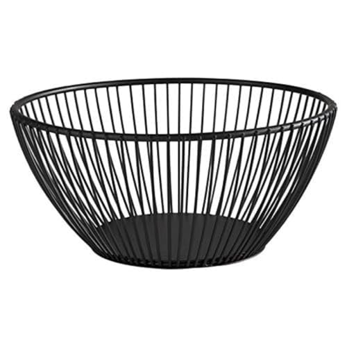 APS „SVART” owalny kosz z siatki metalowej, mocny siatki, dł.: 24 cm, szer.: 19 cm x wys.: 8 na pieczywo, owoce, warzywa, możliwością układania w stos, czarny, można myć zmywarce APS „SVART” owalny kosz z siatki metalowej, mocny siatki, dł.: 24 cm, szer.: 19 cm x wys.: 8 na pieczywo, owoce, warzywa, możliwością układania w stos, czarny, można myć zmywarce