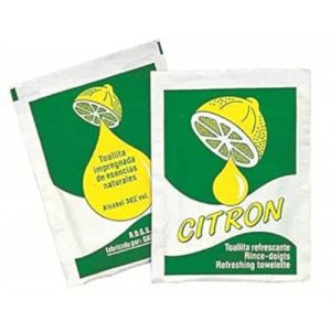 Chusteczka odświeżająca „Citron” 6 x 8 cm biała celuloza 500 un.