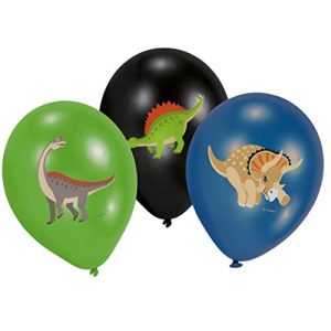 Amscan 9903988 lateksowe balony Happy Dinozaur, 6 sztuk, Amscan 9903988 lateksowe balony Happy Dinozaur, 6 sztuk,