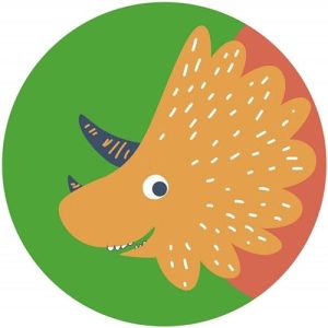 Komar DOT okrągła i samoprzylepna fototapeta z włókniny Little Dino Trice Ø 125 cm pokój dziecięcy, dinozaury, komiks, naklejki ścienne, tatuaż ścienny D1 066 Komar DOT okrągła i samoprzylepna fototapeta z włókniny Little Dino Trice Ø 125 cm pokój dziecięcy, dinozaury, komiks, naklejki ścienne, tatuaż ścienny D1 066