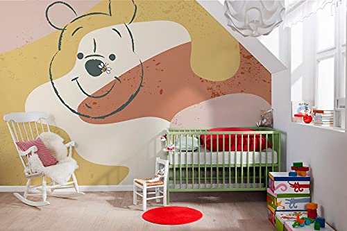 Komar Disney fototapeta z włókniny Kubuś Puchatek Rozmiar: 400 x 280 cm (szerokość wysokość) niedźwiedź, tapeta dla niemowląt, pokój dziecięcy, IADX8 049, kolorowa - obrazek 1