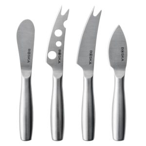 Boska Mini Copenhagen Zestaw noży do sera / 4 noże sera/Do każdego typu sera/Srebrny 14,5 x 2 0,9 cm