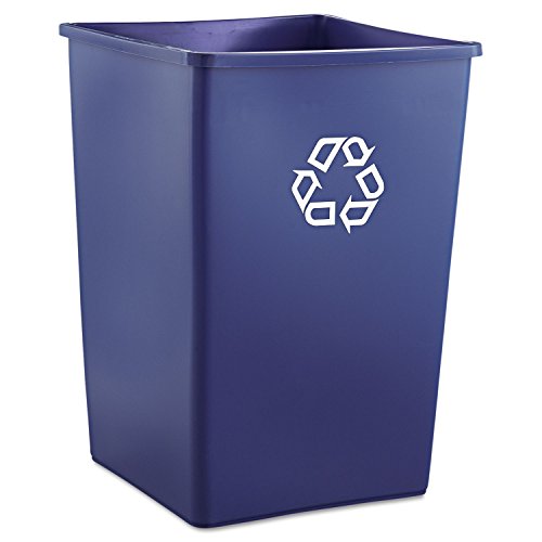 Rubbermaid komercyjny 35gal kwadratowy pojemnik na recykling niebieski
