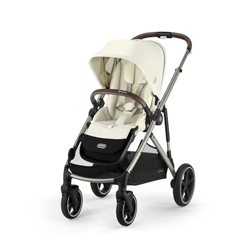 CYBEX Gold wózek dziecięcy GAZELLE S, Od urodzenia do ok. 4 lat, Max. 22 kg (tryb pojedynczy) / 2x duo), System All in 1 z 20+ konfiguracjami, Seashell Beige