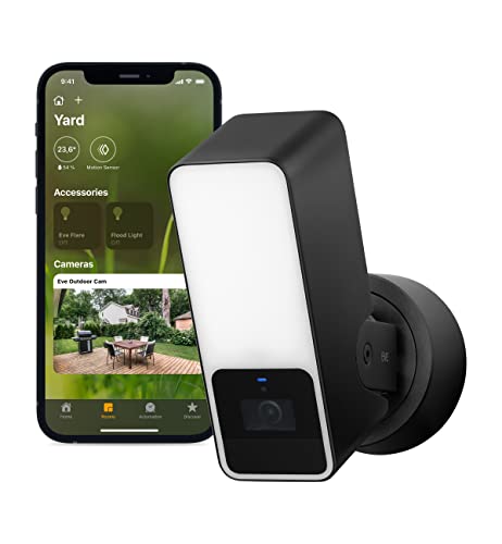 kamera Eve Outdoor Cam: bezpieczeństwa z reflektorem, maksymalna ochrona i prywatność (HomeKit Secure Video), 1080p, noktowizor, Wi Fi (2,4 GHz), czujnik ruchu, komunikacja dwukierunkowa kamera Eve Outdoor Cam: bezpieczeństwa z reflektorem, maksymalna ochrona i prywatność (HomeKit Secure Video), 1080p, noktowizor, Wi Fi (2,4 GHz), czujnik ruchu, komunikacja dwukierunkowa