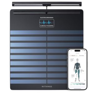 WITHINGS Body Scan waga sieciowa WLAN do poprawy zdrowia, osobowa BIA, analiza składu ciała, tkanki tłuszczowej, masy mięśniowej, zawartości wody, elektrokardiogramu, czarna WITHINGS Body Scan waga sieciowa WLAN do poprawy zdrowia, osobowa BIA, analiza składu ciała, tkanki tłuszczowej, masy mięśniowej, zawartości wody, elektrokardiogramu, czarna