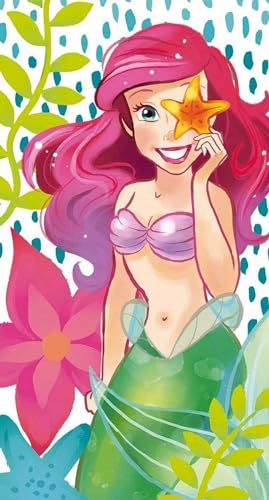 Disney Komar fototapeta z włókniny Ariel Seastar rozmiar: 150 x 280 cm (szerokość wysokość) rozgwiazdy, pod wodą, syrenka, pokój dziecięcy, tapeta IADX3 008 - obrazek 1