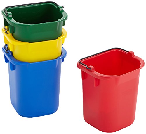 Rubbermaid produkty komercyjne FG9T8301000, 5qt środek dezynfekujący wiadro czerwony/żółty/niebieski/zielony Rubbermaid produkty komercyjne FG9T8301000, 5qt środek dezynfekujący wiadro czerwony/żółty/niebieski/zielony