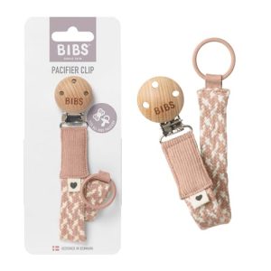 BIBS PACIFIER BRAID zawieszka do smoczków 100% GOTS organic cotton, Blush/Ivory