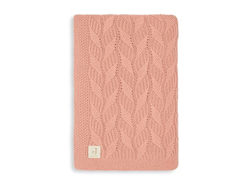 Jollein 516 522 66037 Koc dziecięcy z dzianiny Spring Knit Rosewood różowy (100 x 150 cm)