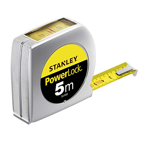 Stanley Powerlock taśma miernicza 5 m (z okienkiem, bardzo mocna taśma, warstwa ochronna Mylar, chromowana, klips do paska) 0 33 932 - obrazek 1