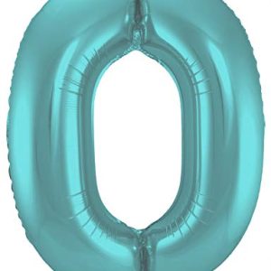 Folat Balon foliowy Cyfra 0 Pastelowy Aqua Metaliczne Mat 86 cm Folat Balon foliowy Cyfra 0 Pastelowy Aqua Metaliczne Mat 86 cm