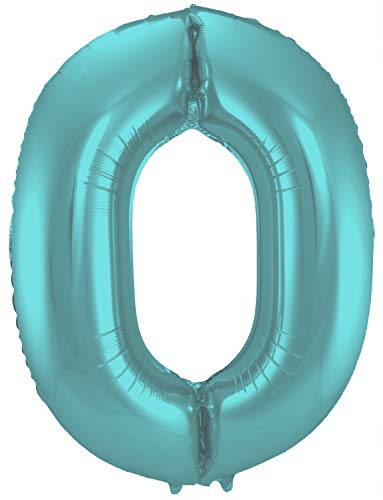Folat Balon foliowy Cyfra 0 Pastelowy Aqua Metaliczne Mat 86 cm Folat Balon foliowy Cyfra 0 Pastelowy Aqua Metaliczne Mat 86 cm