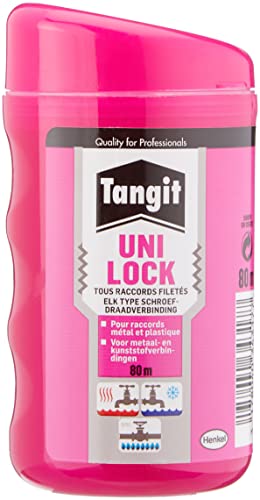 Tangit Uni Lock nić nylonowa (szpula 80 m) do uszczelniania połączeń gwintowych na rurach metalowych i z tworzywa sztucznego drut uszczelniający sieci gazowych wodnych - obrazek 1