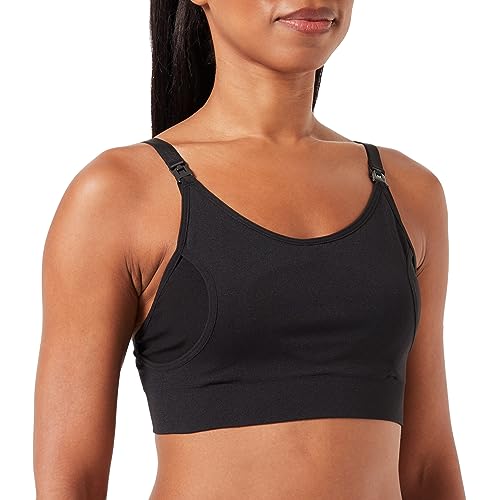 Noppies Nahtlozer MAE Biustonosz bustier, Damski, Rozmiar: XS, Czarny melanż
