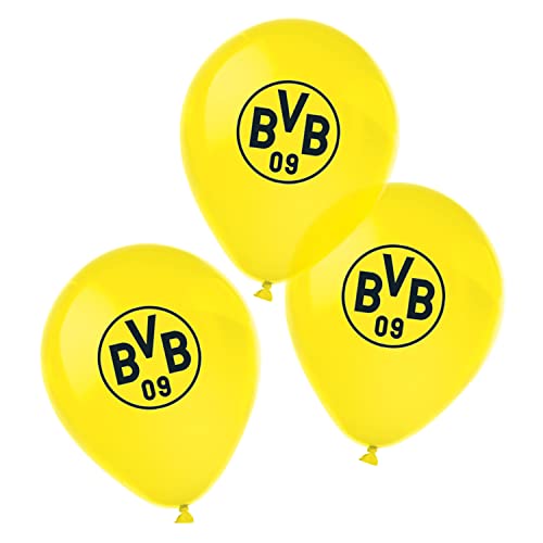 Amscan 9908533 balony BVB, 6 sztuk, rozmiar 27,5 cm / 11″, Borussia Dortmund, z lateksu, dekoracja, piłka nożna, impreza, fan, urodziny, czarno żółte Amscan 9908533 balony BVB, 6 sztuk, rozmiar 27,5 cm / 11″, Borussia Dortmund, z lateksu, dekoracja, piłka nożna, impreza, fan, urodziny, czarno żółte